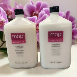 Mop Pomegranate Smoothing Shampoo & Conditioner 33.8 oz for Medium to Coarse
